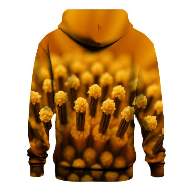 Microscopic Pollen On Sunflower Anthers embroidered hoodies