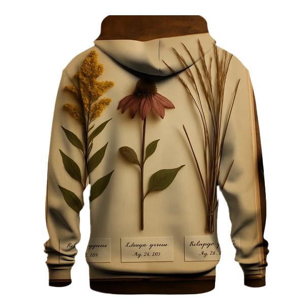 Herbarium Page Of Pressed Prairie Flowers hoodie designs