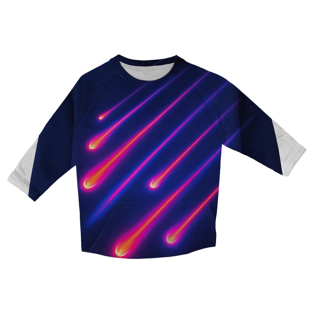 Neon Meteor Gradient Trails cotton quarter sleeve shirts