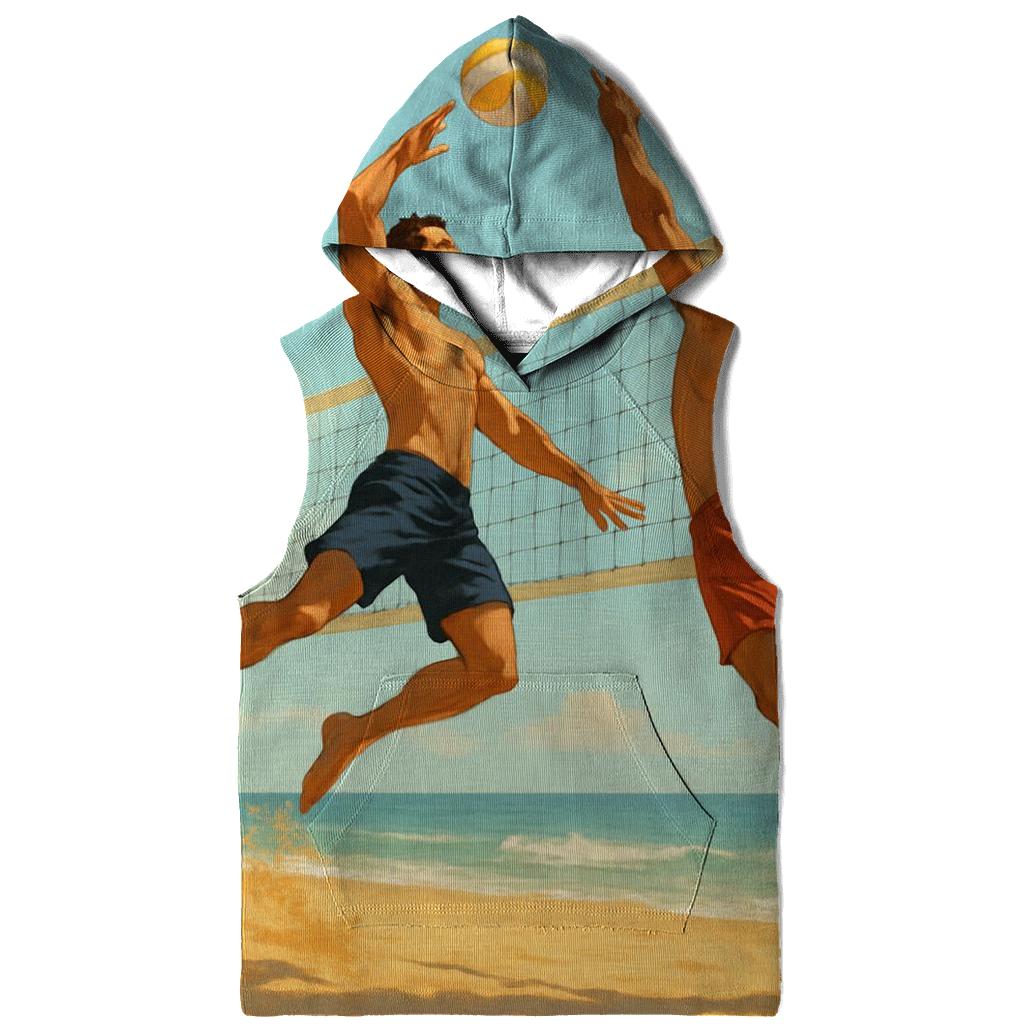 Golden Sand Beach Volleyball Rally custom hoodies