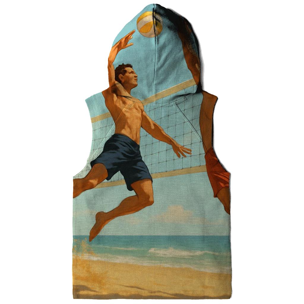 Golden Sand Beach Volleyball Rally custom hoodies
