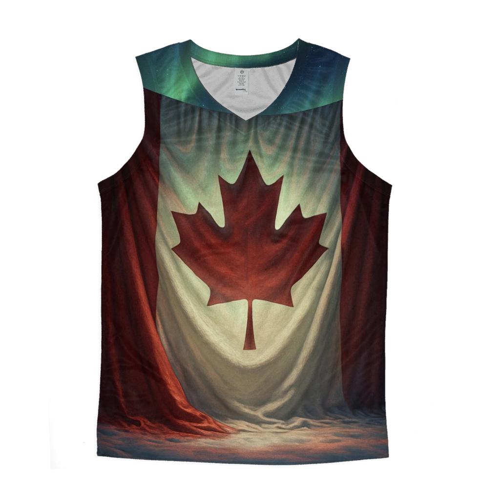 Maple Forest Aurora Veil personalized athletic tanks