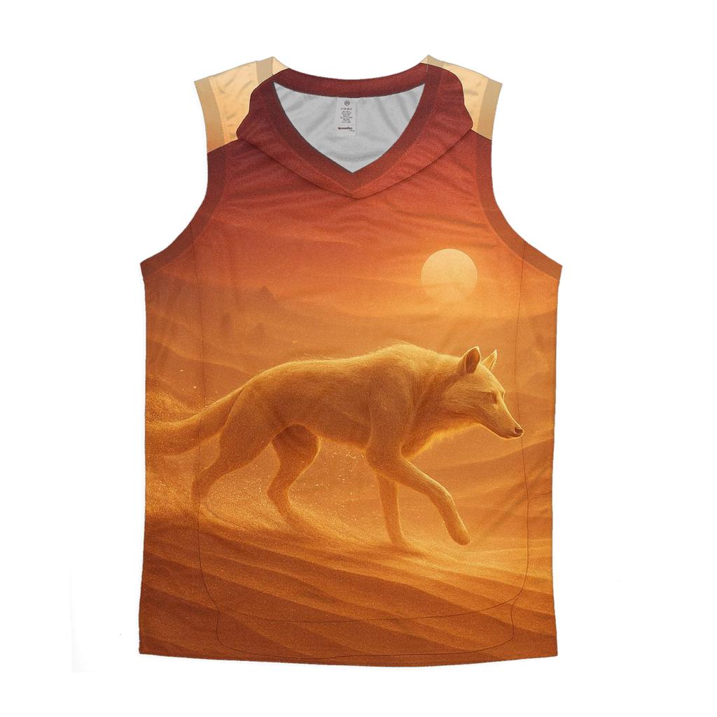 Desert Mirage Sand Wolf cotton sleeveless tops