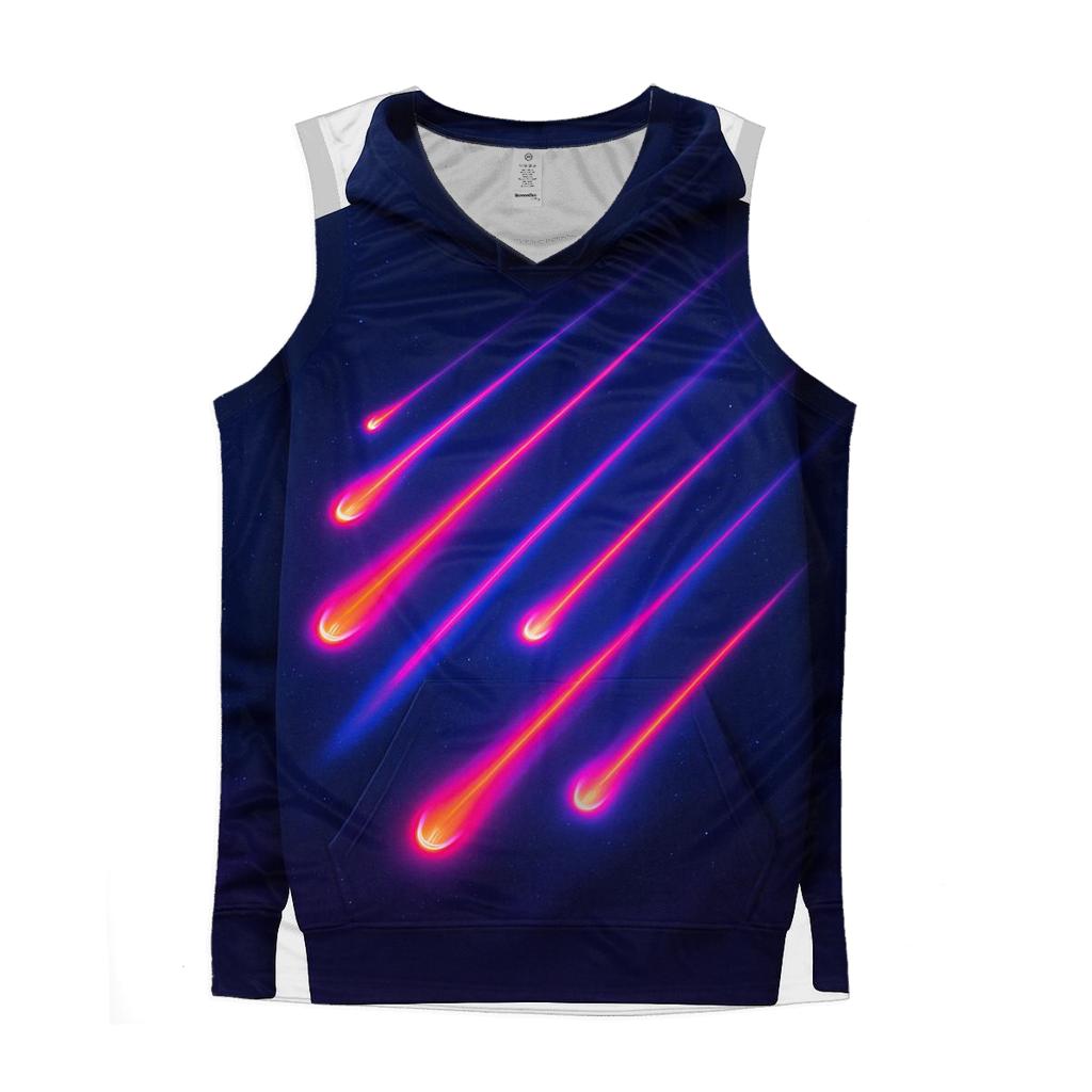 Neon Meteor Gradient Trails cotton sleeveless tops