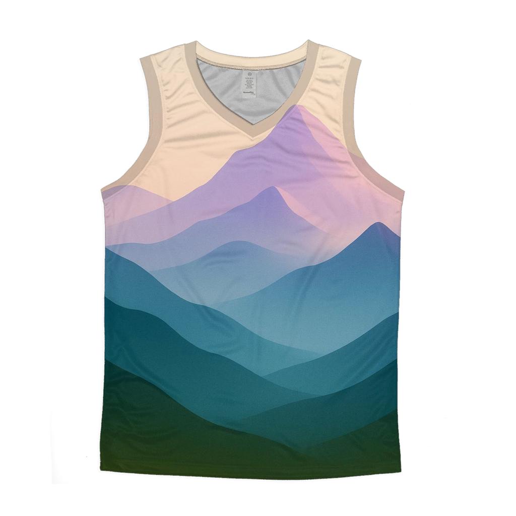 Chromatic Mountain Light Veil personalized athletic tanks