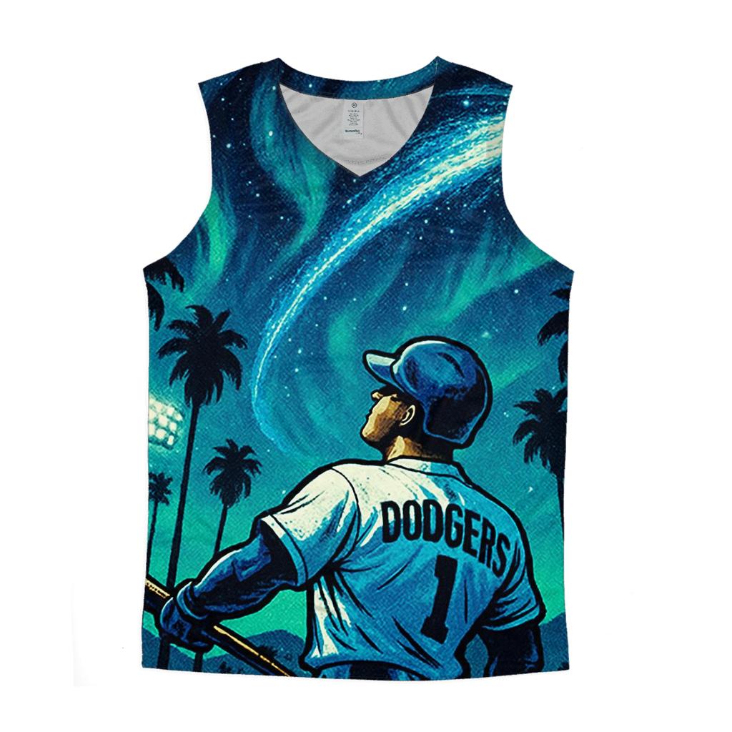 Skyline Homer Under Aurora Palms cotton sleeveless tops
