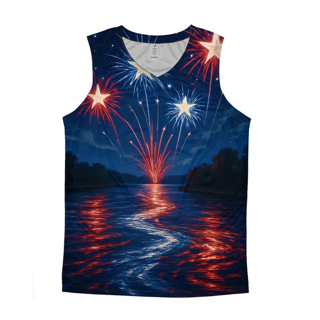Fireworks River Of Freedom custom tank tops