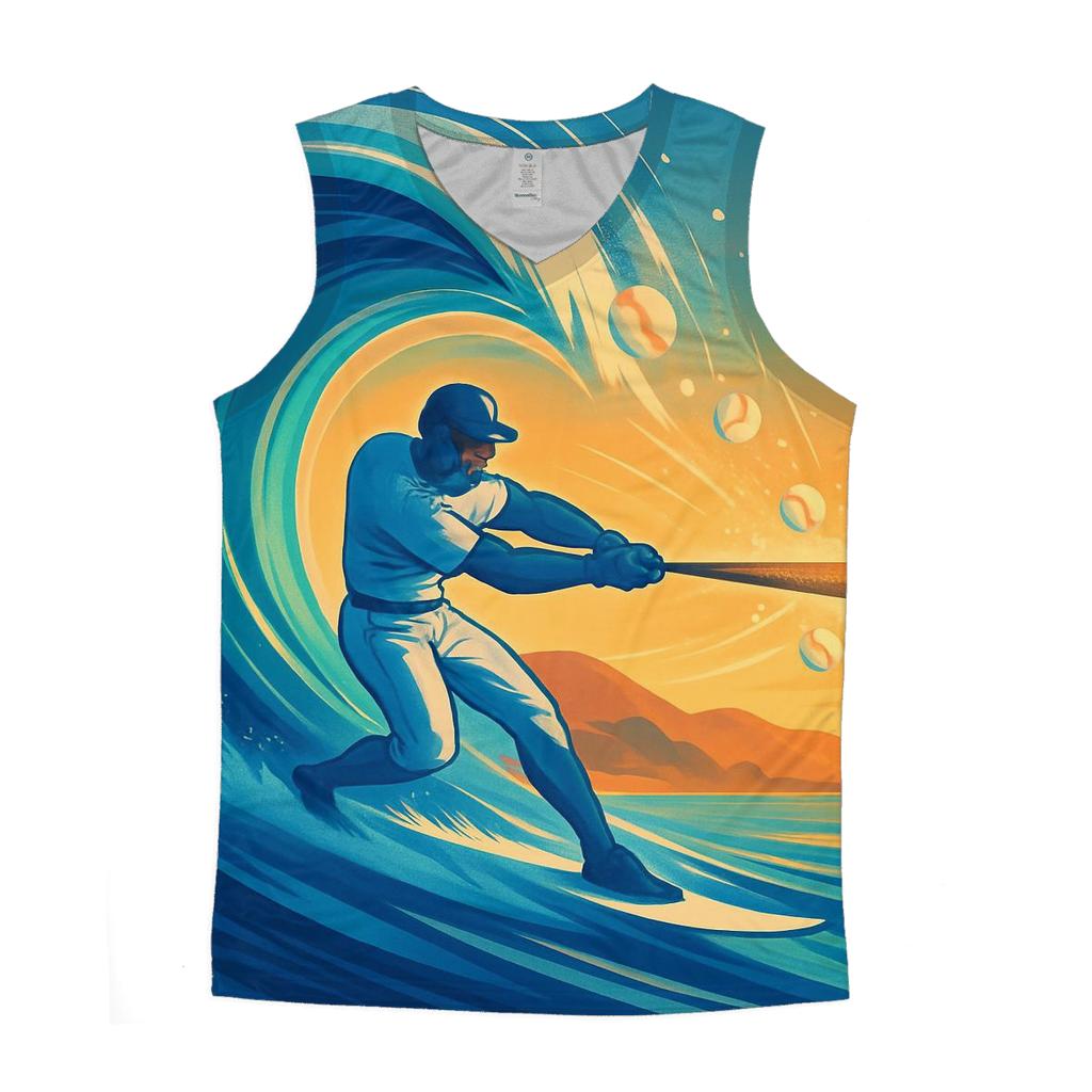California Wave Cycle Swing graphic print tank tops