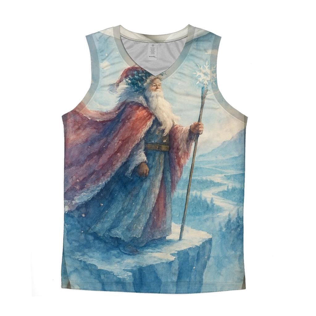 Ice Crystal Crown Santa Majesty cotton sleeveless tops