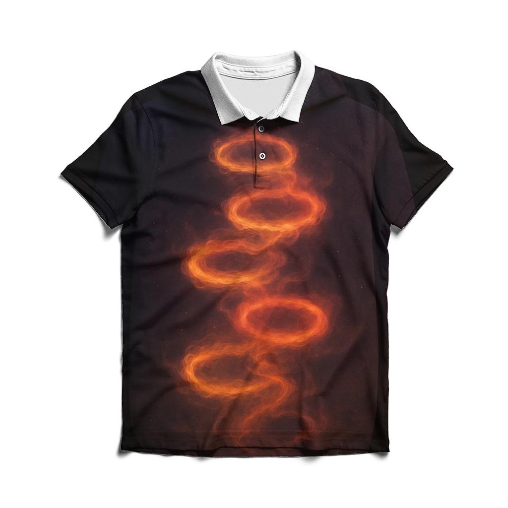 Starlit Gradient Smoke Rings personalized polo shirts
