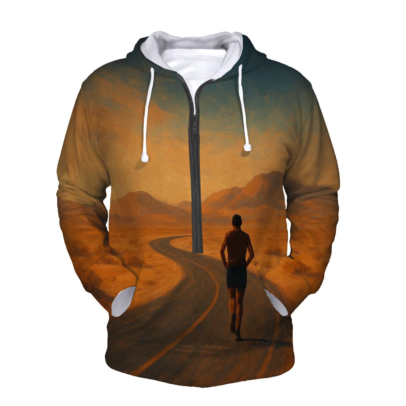 Desert Marathon Horizon embroidered hoodies
