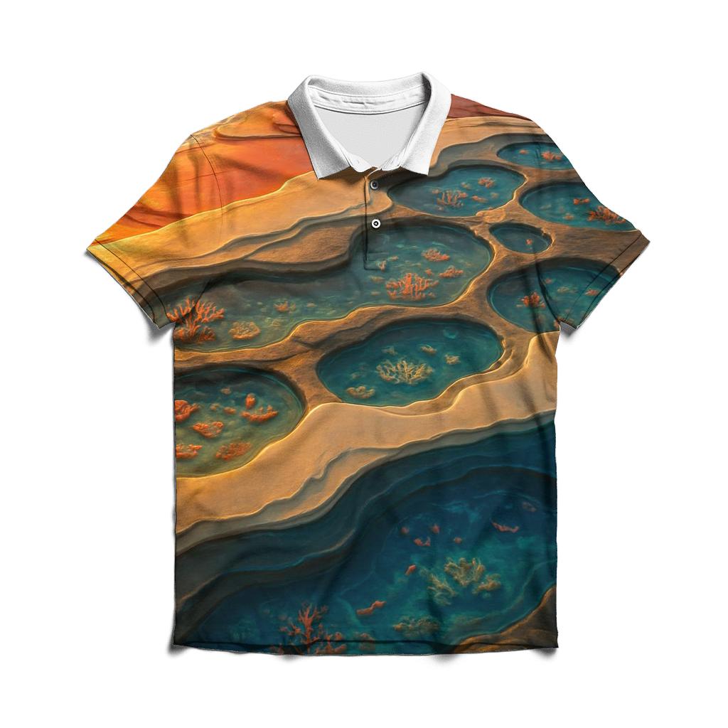 Thai Island Flag Tidepools personalized polo shirts