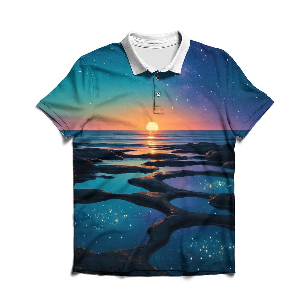 Tidal Constellation Sunset designer slim fit polos