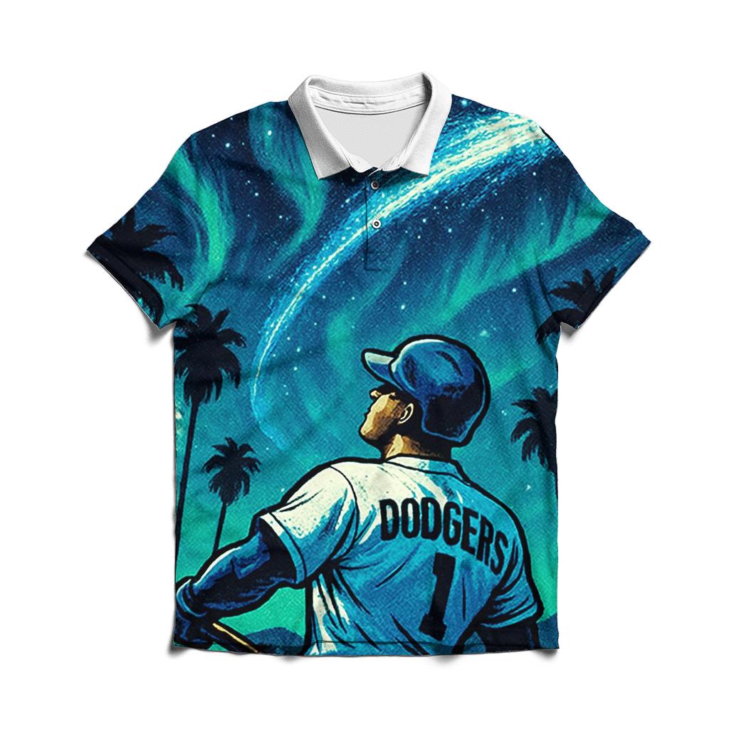 Skyline Homer Under Aurora Palms designer slim fit polos