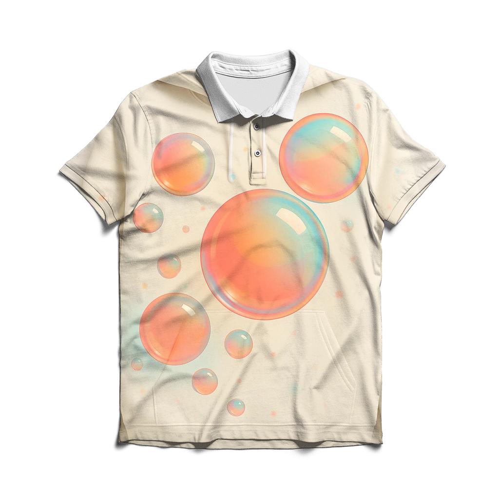 Playful Bubble Gradient Orbit premium cotton polo shirts