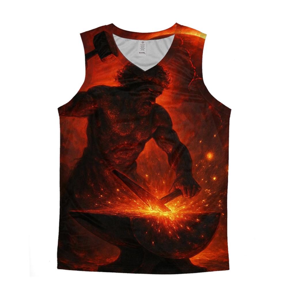 Star Forge Over The Crimson Horizon cotton sleeveless tops