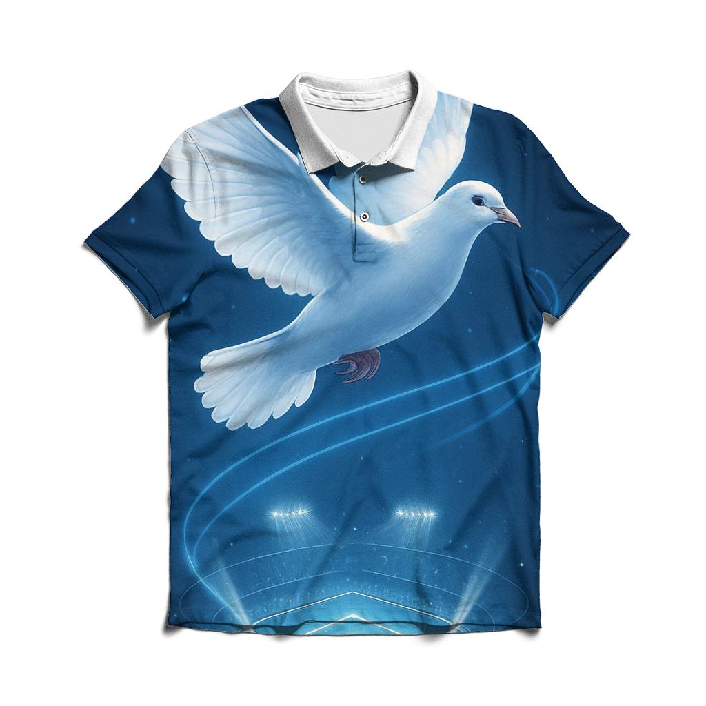 Dove Over Diamond Lights custom polo shirts