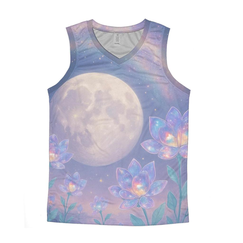 Prismatic Garden On The Dark Side Of The Moon cotton sleeveless tops