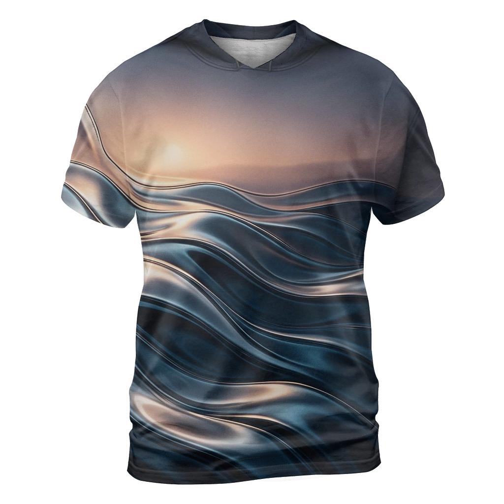 Liquid Mirage Gradient Dunes trendy printed shirt styles