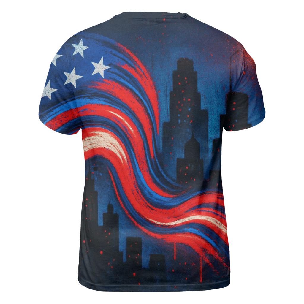 Urban Starwave Graffiti Skyline unique graphic print tees