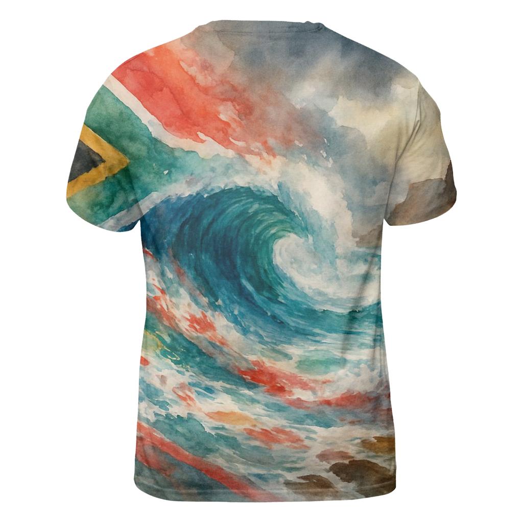 South African Coastal Flag Tide trendy printed shirt styles