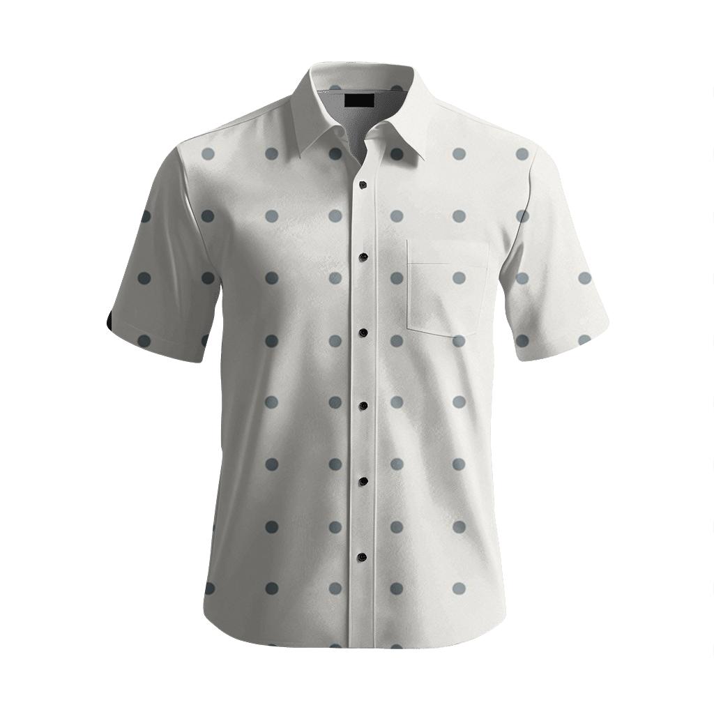 Minimalist Dot Grid branded embroidered shirts