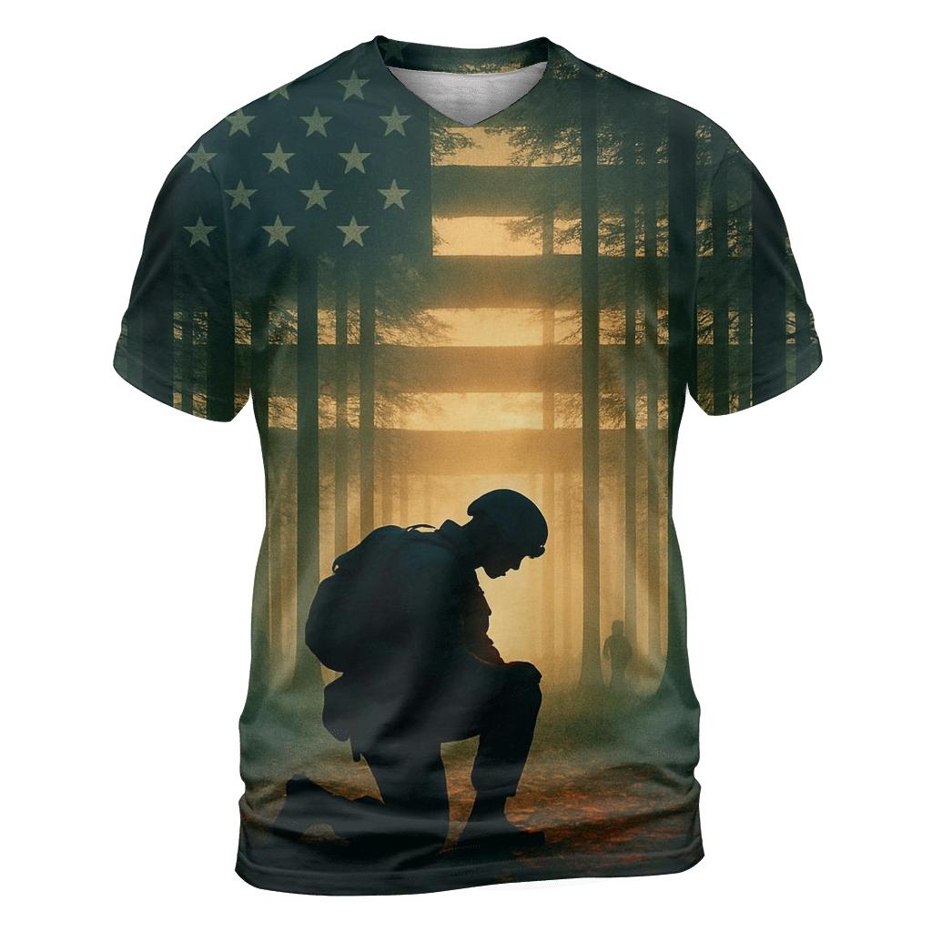 Forest Guard Flag Canopy vibrant all-over design tees