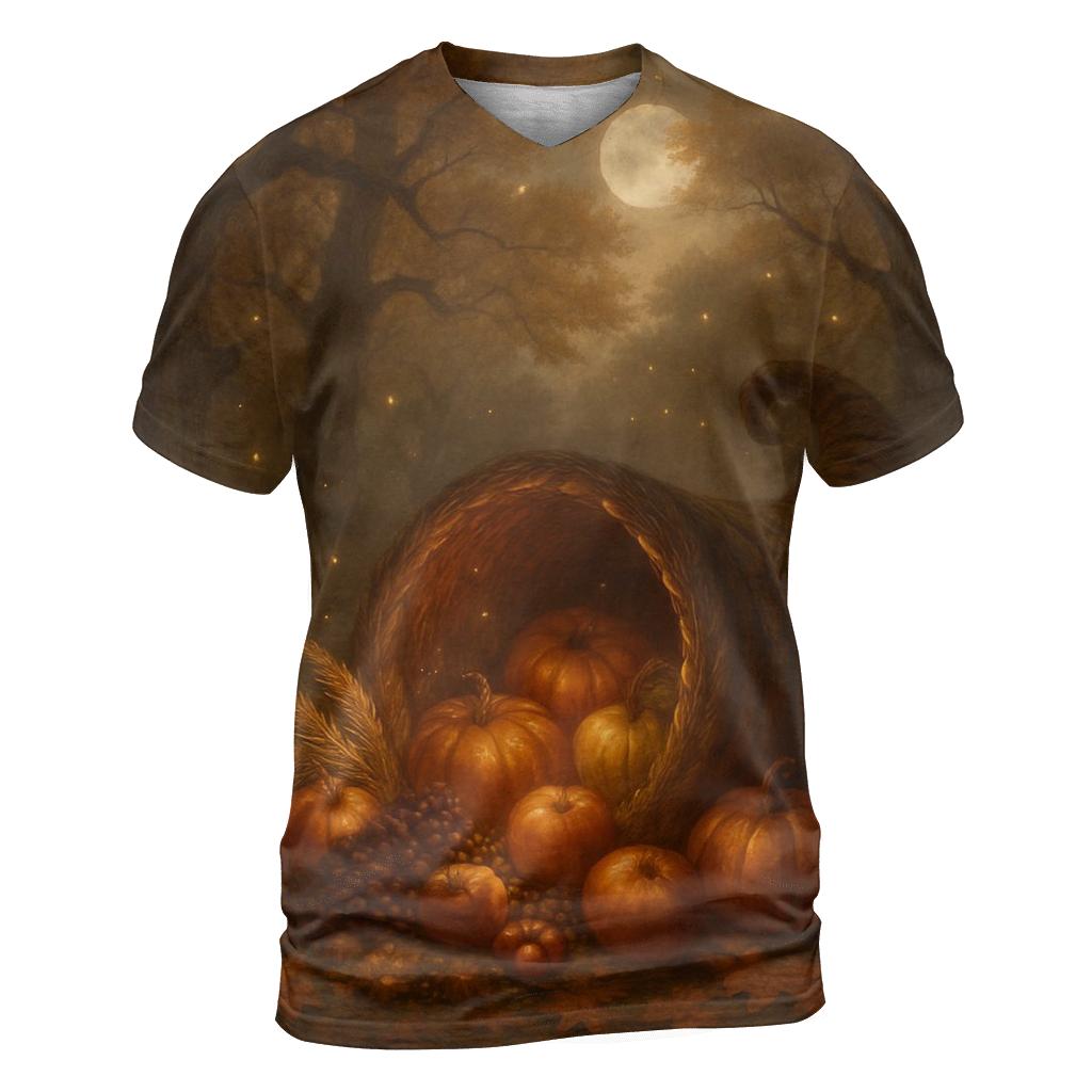 Enchanted Cornucopia Under Moonlit Oaks statement graphic shirts