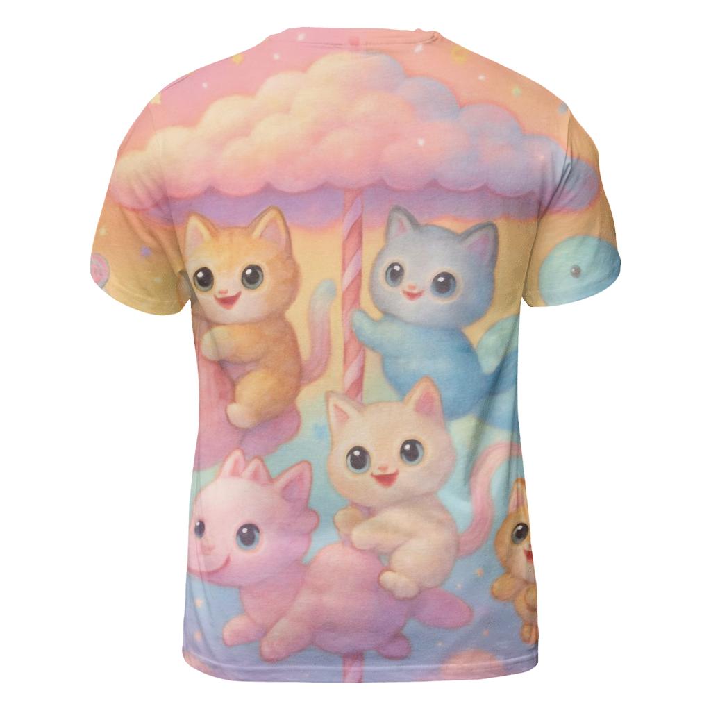 Candy Cloud Carousel Cats personalized full print shirts