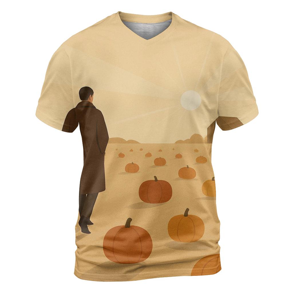 Sunrise Pumpkin Patch Gratitude Walk designer pattern shirts