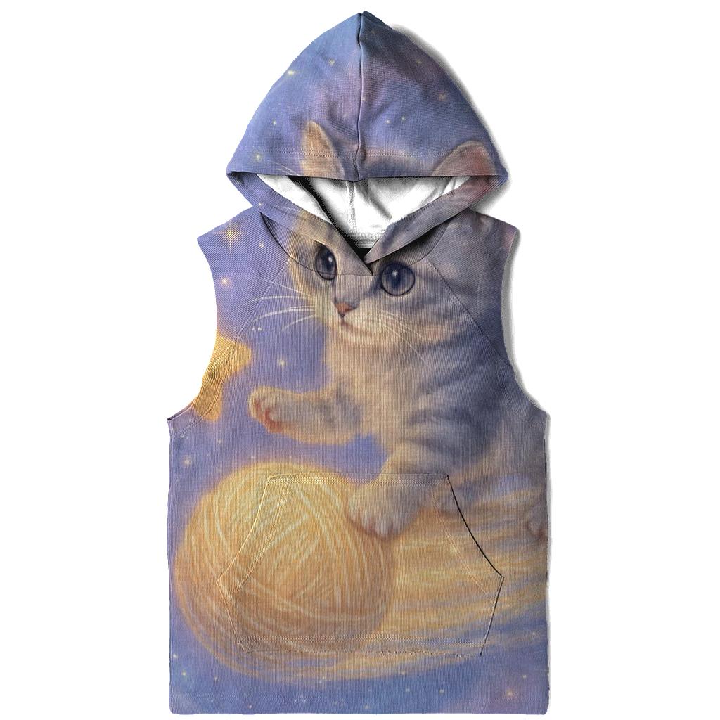 Celestial Yarn Voyager Cat graphic hoodies