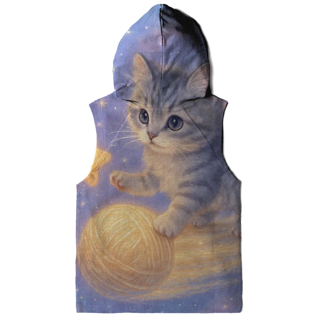 Celestial Yarn Voyager Cat graphic hoodies