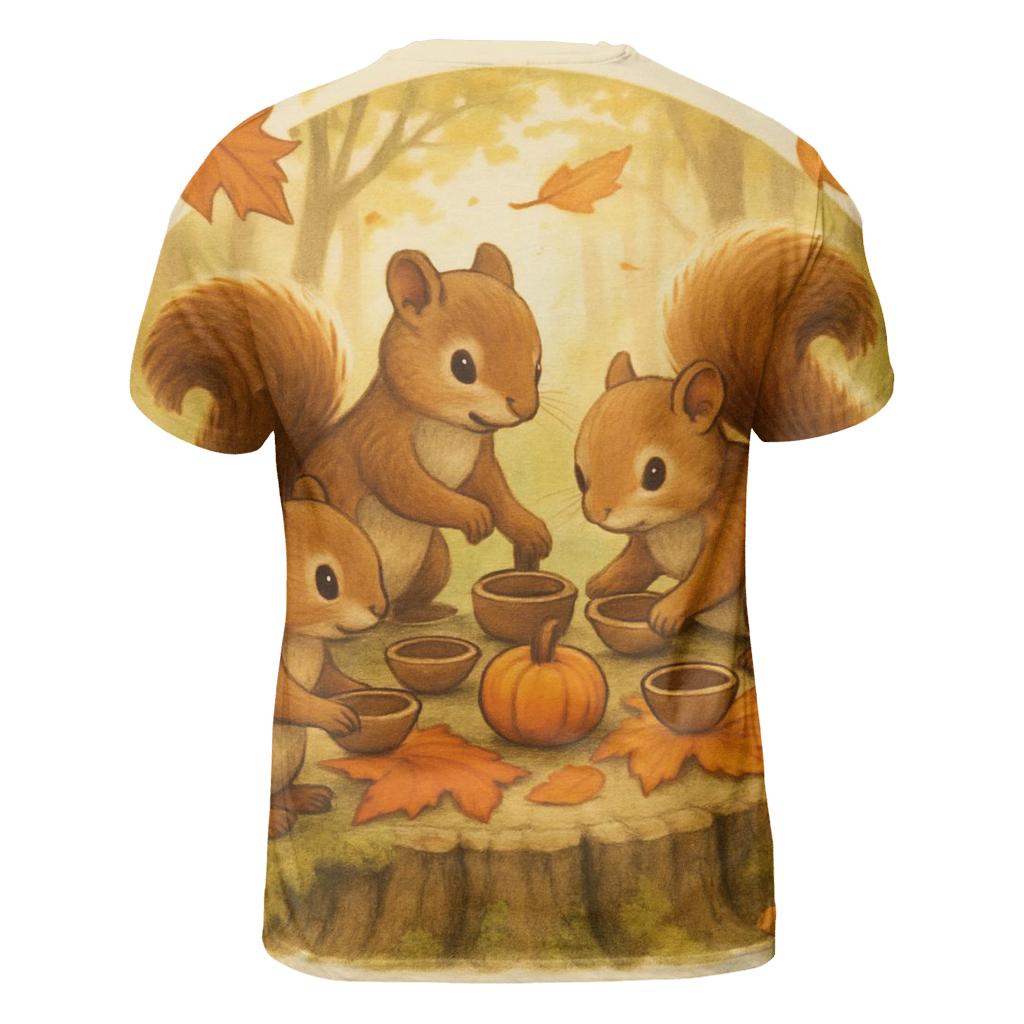 Squirrels Setting The Tiny Harvest Table statement graphic shirts