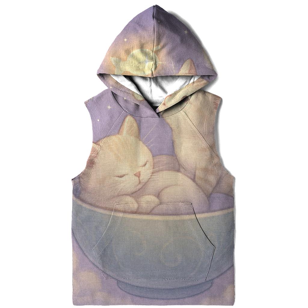 Moonlit Tea Garden Cats premium hoodies