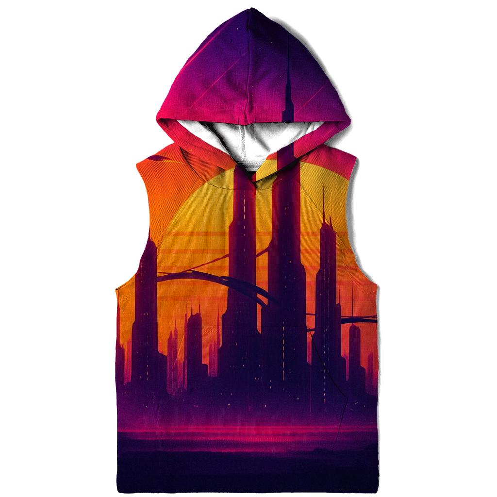 Skybridge Over Ember City graphic hoodies