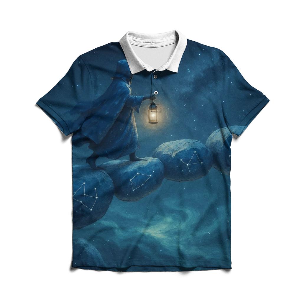 Lantern Walk Along The Meteor Bridge personalized polo shirts