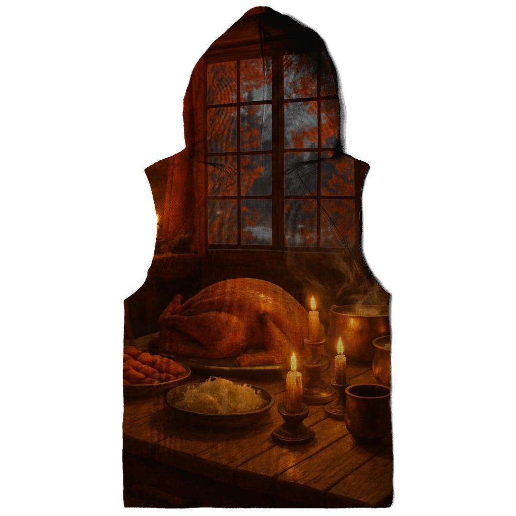 Candlelit Cabin Thanksgiving Evening graphic hoodies