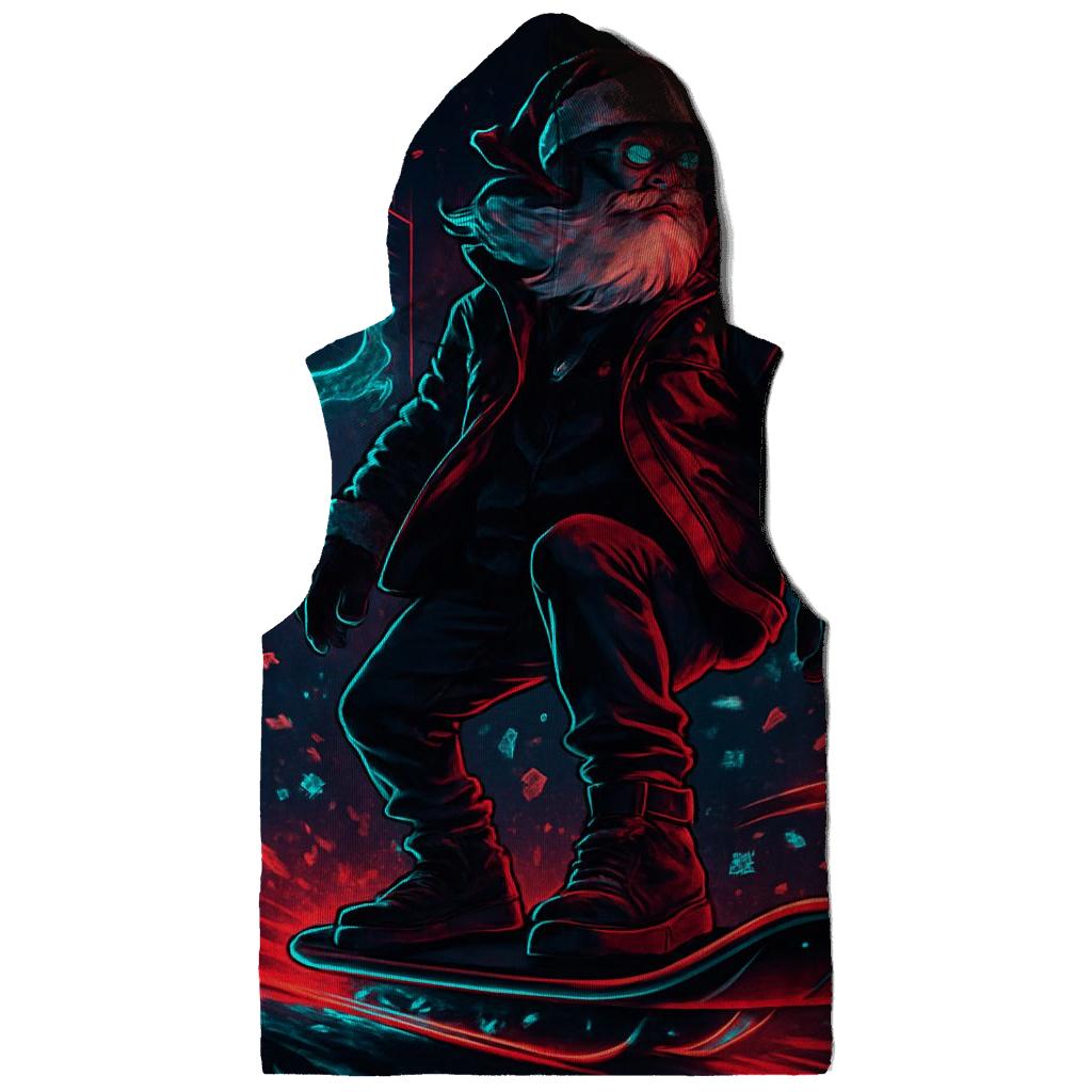 Neon Streetwear Santa Night Ride zip-up hoodies