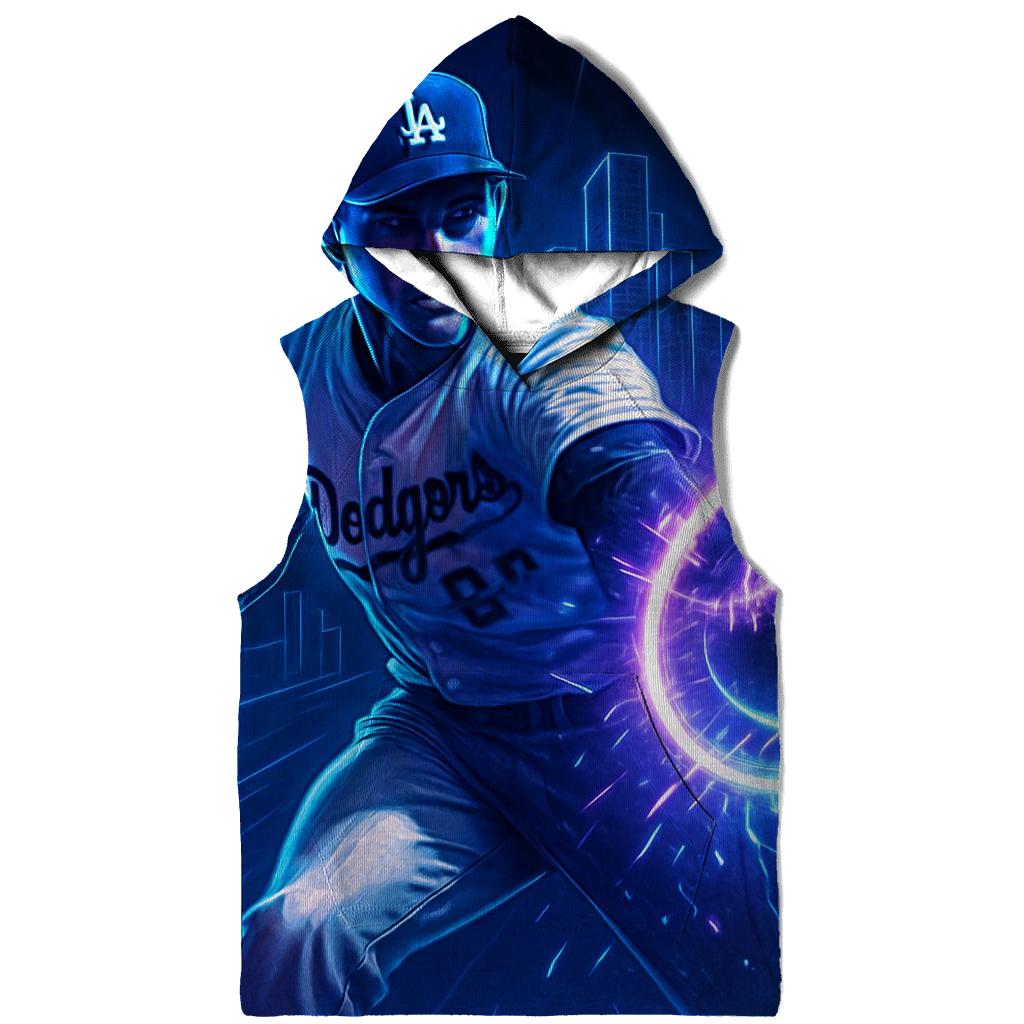 Neon Skyline Fastball Surge embroidered hoodies