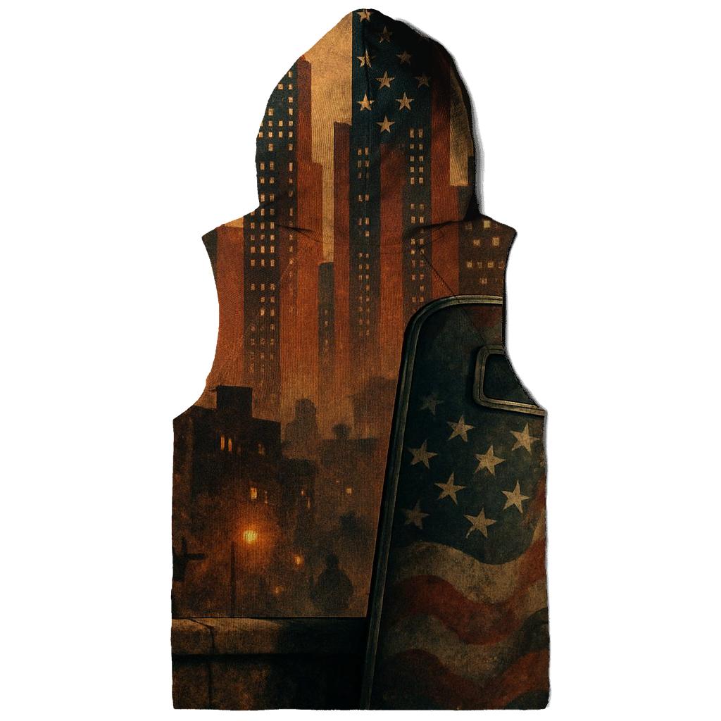 Urban Skyline Flag Shield designer hoodies