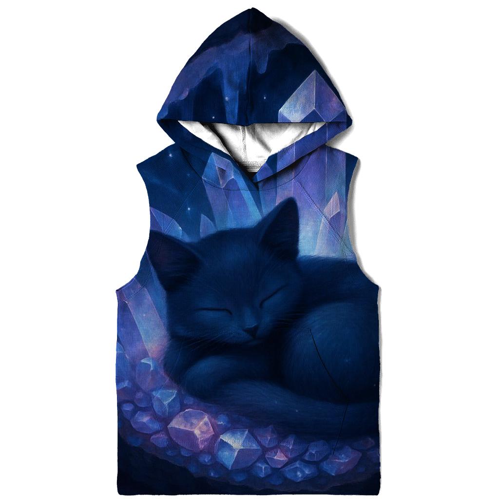 Crystal Cave Dreaming Cat graphic hoodies