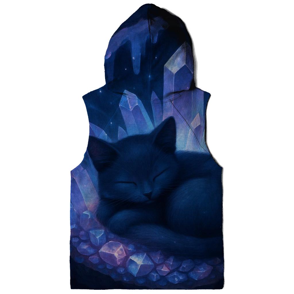 Crystal Cave Dreaming Cat graphic hoodies