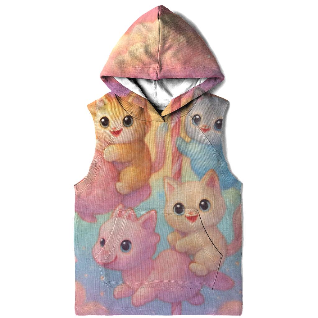 Candy Cloud Carousel Cats graphic hoodies