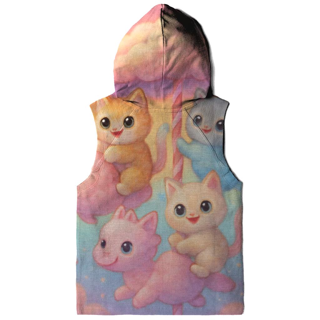 Candy Cloud Carousel Cats graphic hoodies