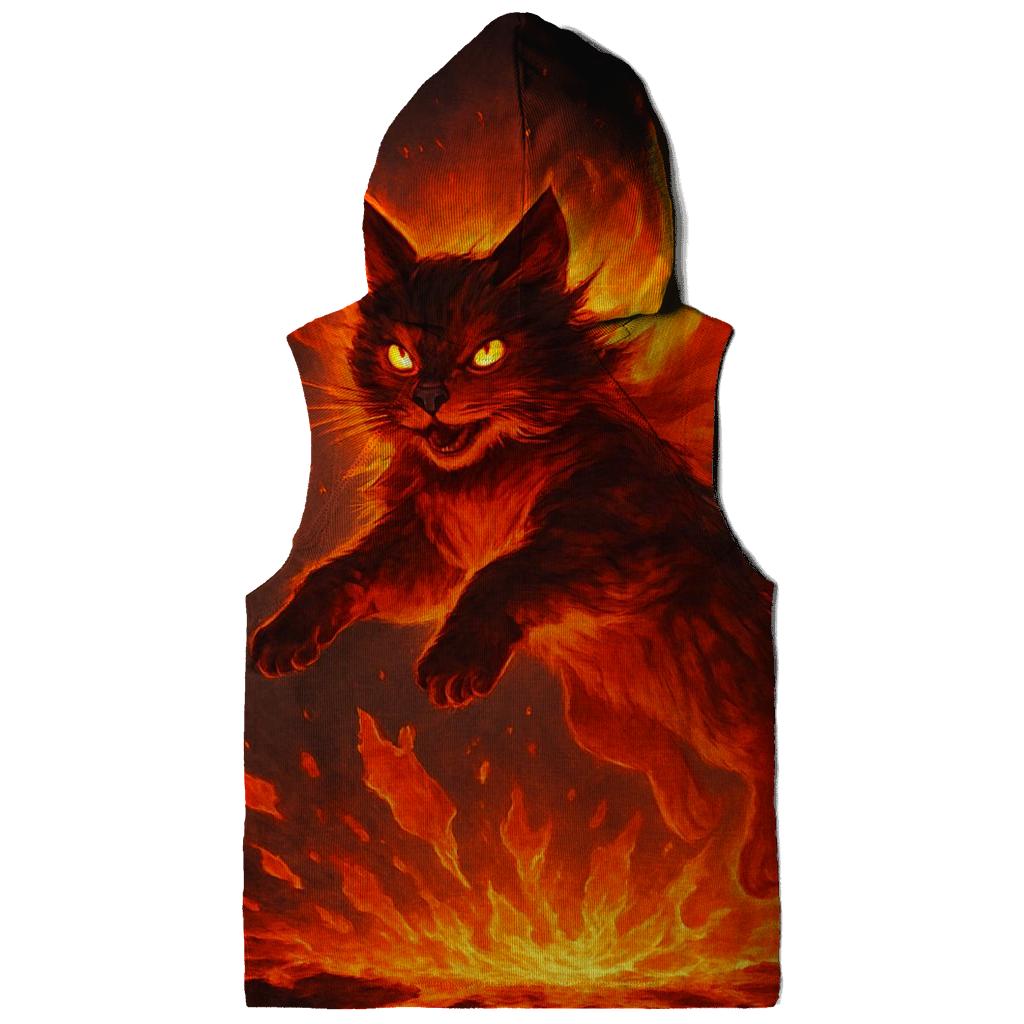 Volcanic Phoenix Cat Ascension zip-up hoodies