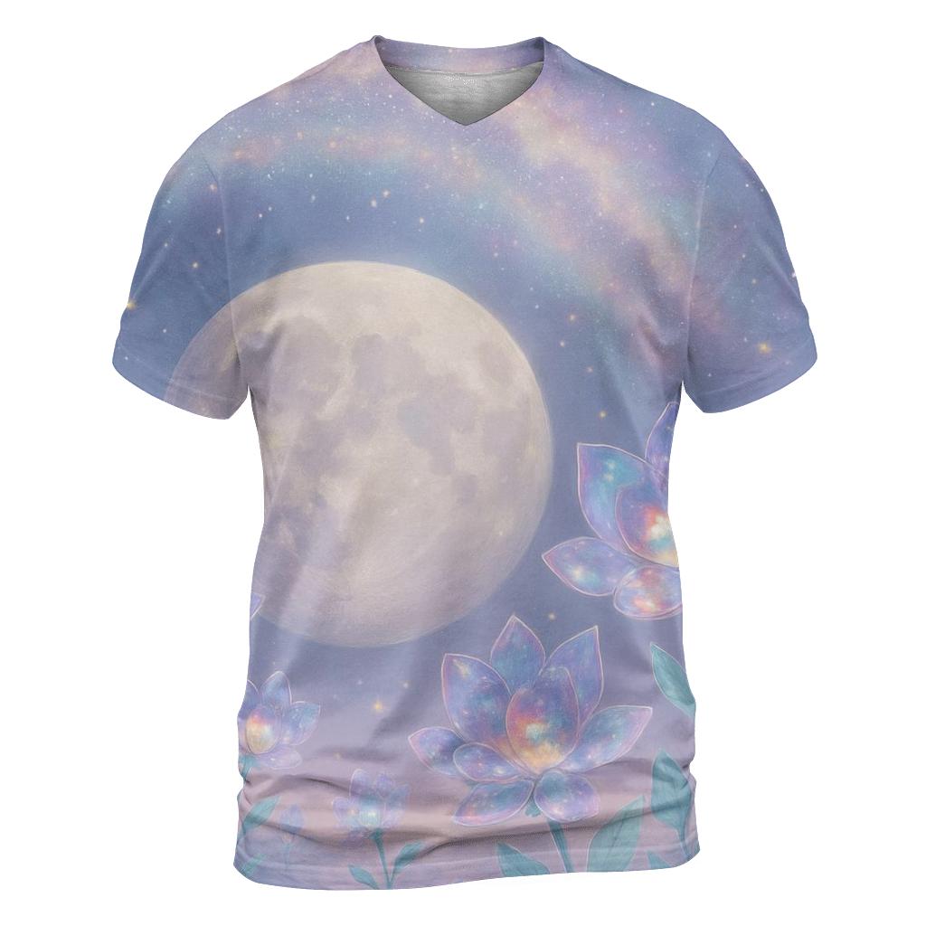 Prismatic Garden On The Dark Side Of The Moon trendy printed shirt styles