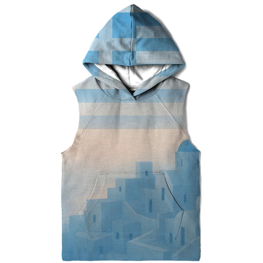 Greek Island Flag Sky embroidered hoodies