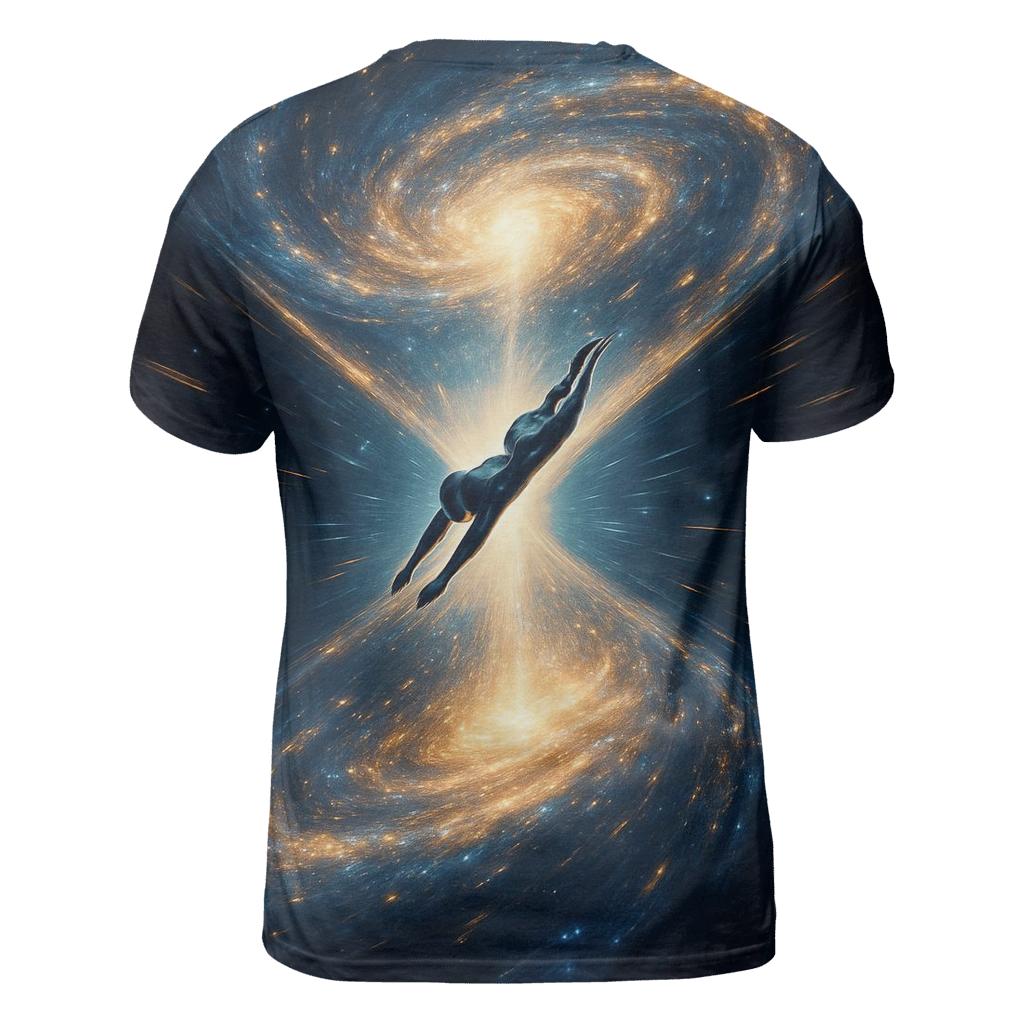 Time Diver Through The Hourglass Galaxy trendy printed shirt styles