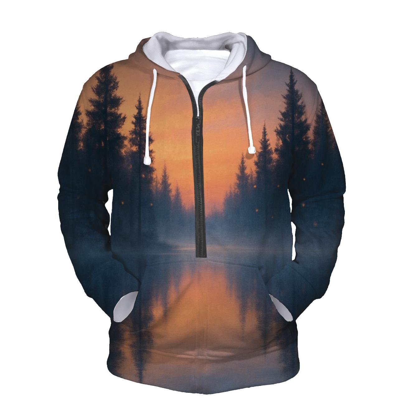 Whispering Pines Afterglow zip-up hoodies