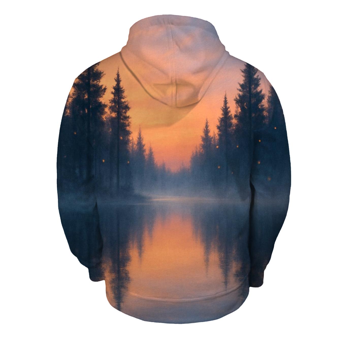 Whispering Pines Afterglow zip-up hoodies